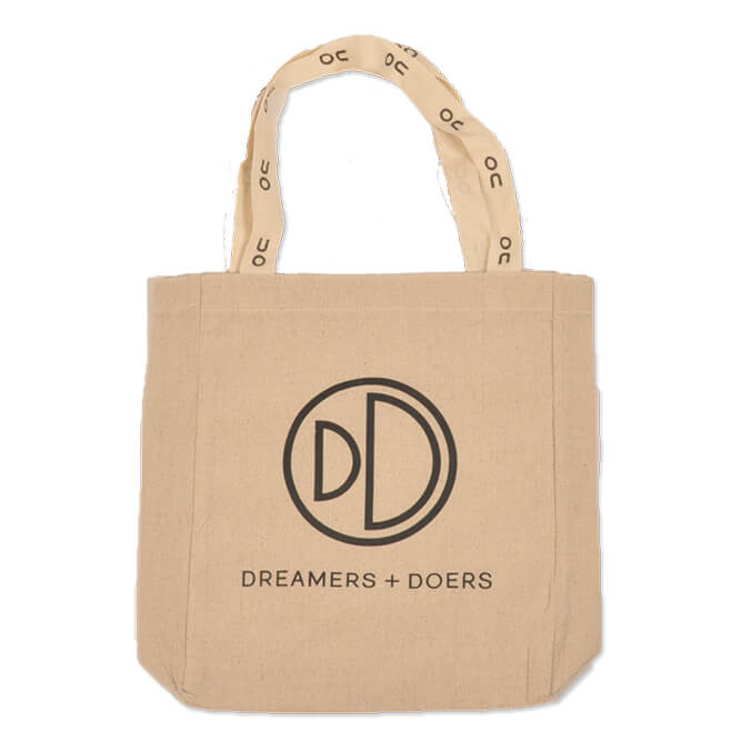 Dreamers and Doers Cotton Canvas Shopping Bag