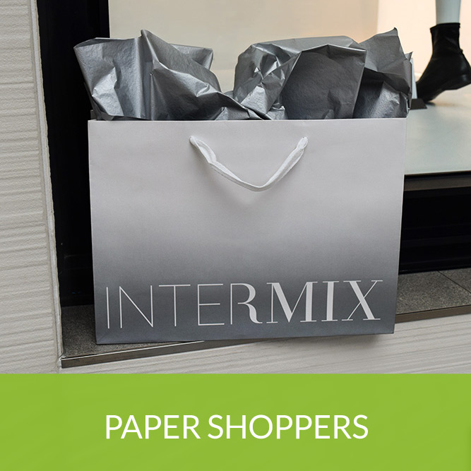 intermix paper shopping bag retail stores