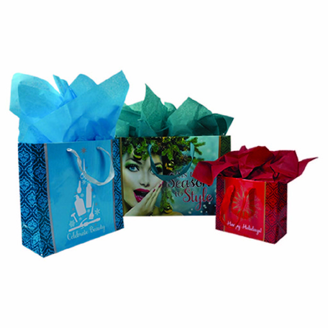 holiday design paper shopping bags