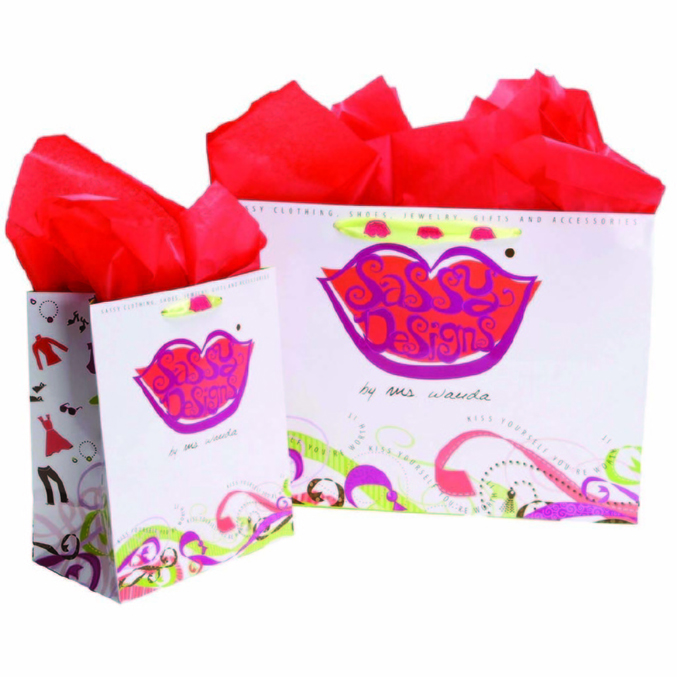 paper shopping bag with custom handles