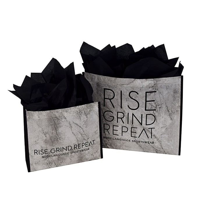 Custom printed reusable shopping bags
