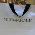 Norma Kamali reusable shoppers bag shopping custom rigid gift branding, custom embellishments, ppnw, pp non woven, in-store shoppers, packaging collections, urban outfitters, reusable shopping bags, in-store shopping bags