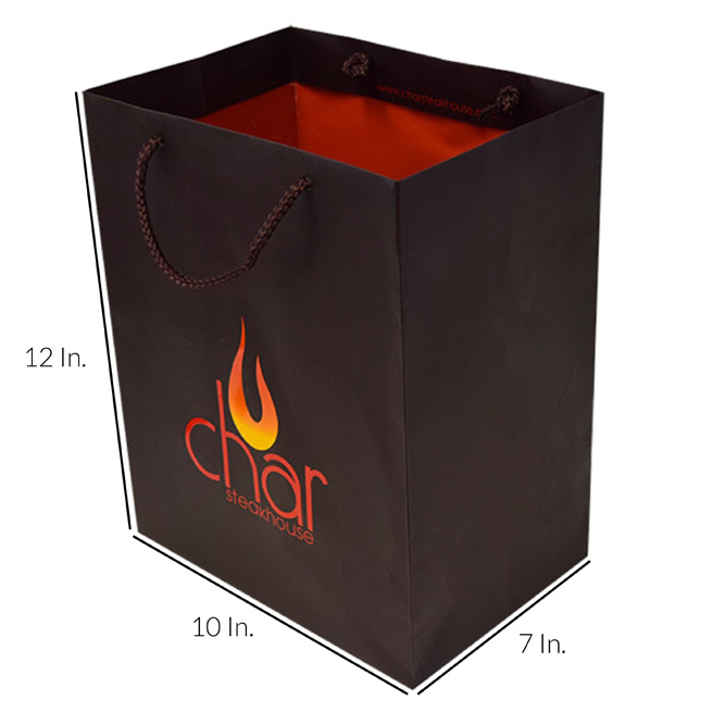 Char Steakhouse Logo Printed Bag