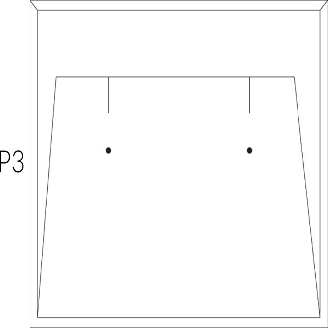 Raised Insert With Two Slits And Two Earring Holes