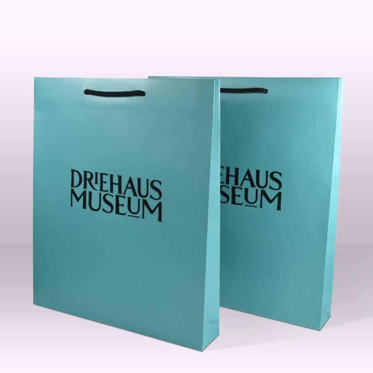 Driehaus Museum matte laminated paper shopping bags