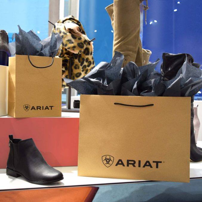 ariat gift shopping bags for shoes