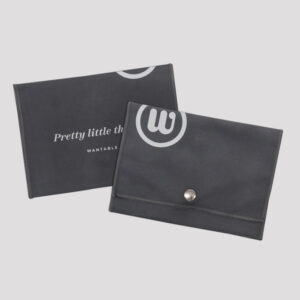Wantable faux suede jewelry pouch, custom pouches, perfect pouches, branded pouches