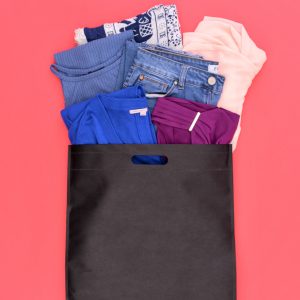 stock items, reusable stock items, paper shopping bags , reusable shopping bags, holiday gift wrapping, holiday season 2021,