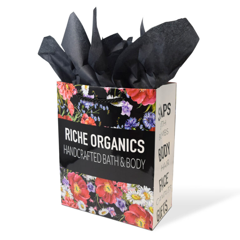 beauty pouches, cosmetic gift boxes, cosmetic packaging, in store beauty baskets, makeup brush pouches, paper shopping bags, reusable shopping bags, zipper pouches