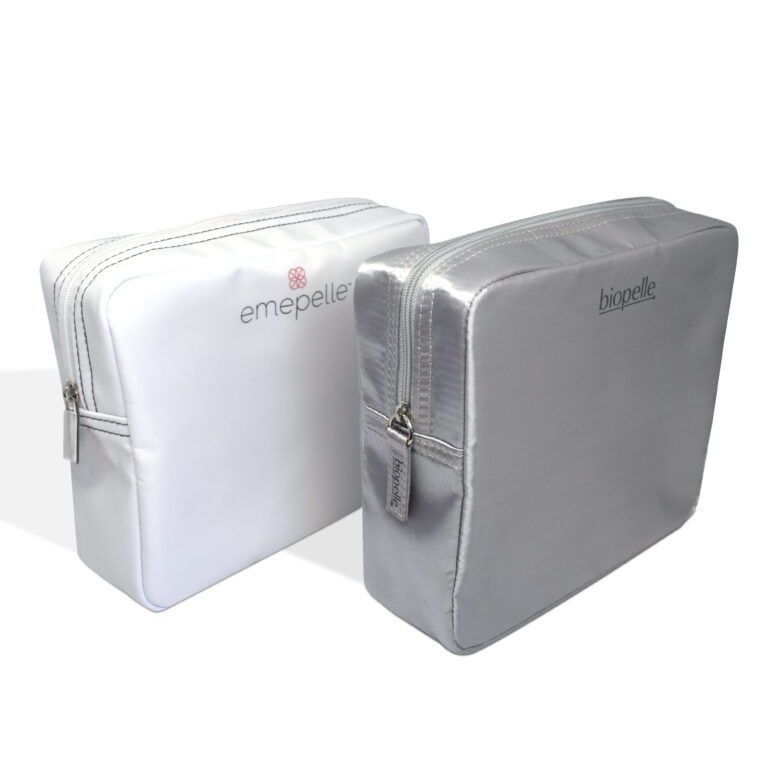 beauty pouches, cosmetic gift boxes, cosmetic packaging, in store beauty baskets, makeup brush pouches, paper shopping bags, reusable shopping bags, zipper pouches