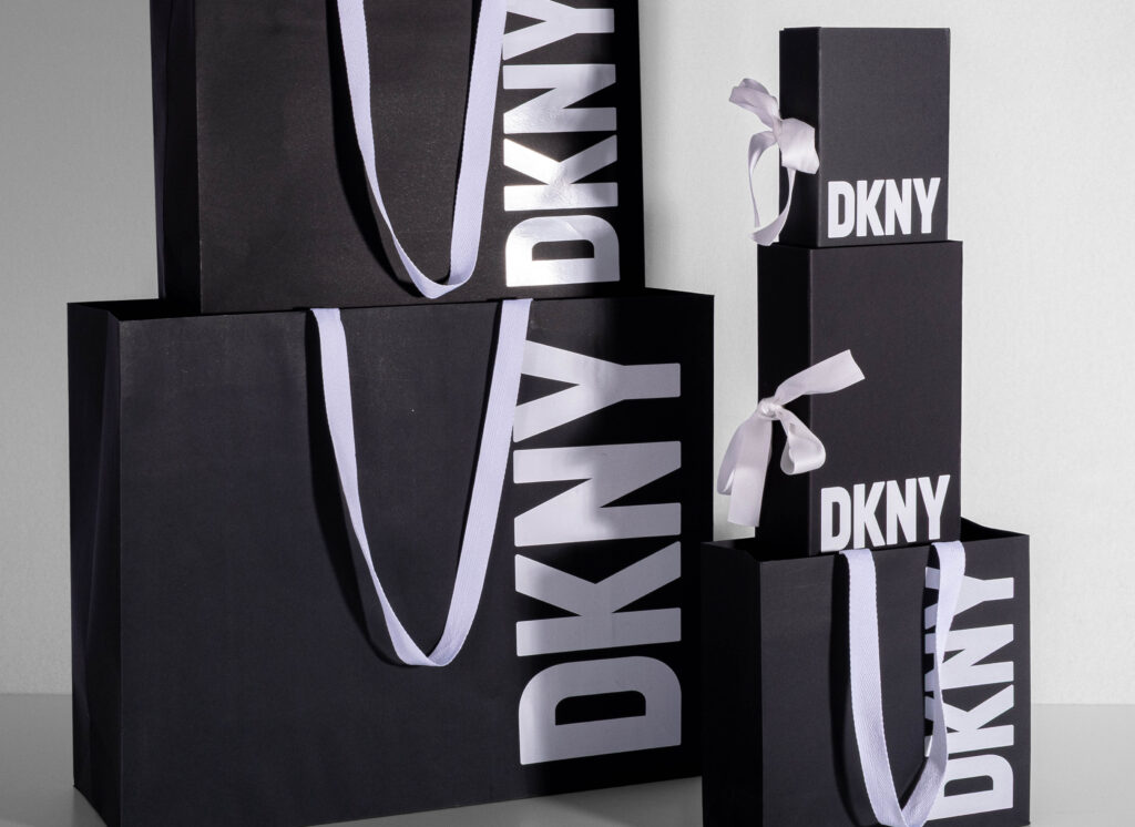 dkny collection boxes and shopper bags black beater dye