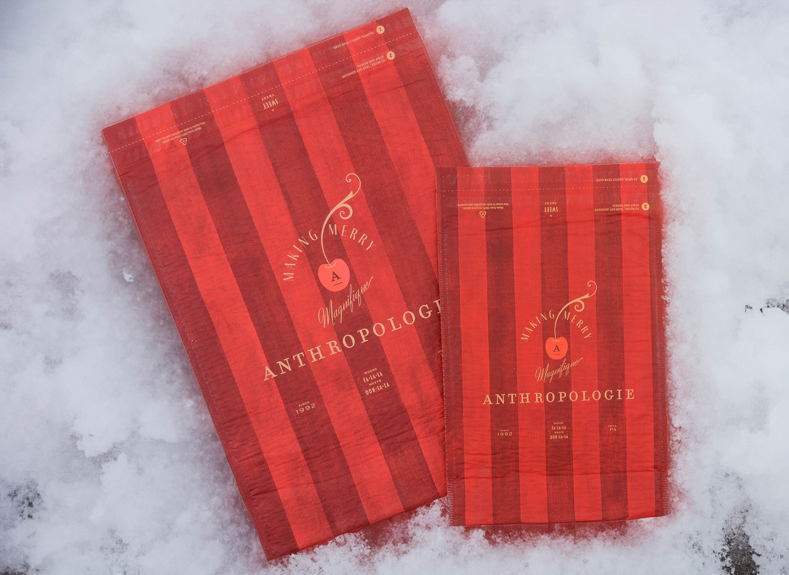 Anthropologie holiday mailer 2 shot