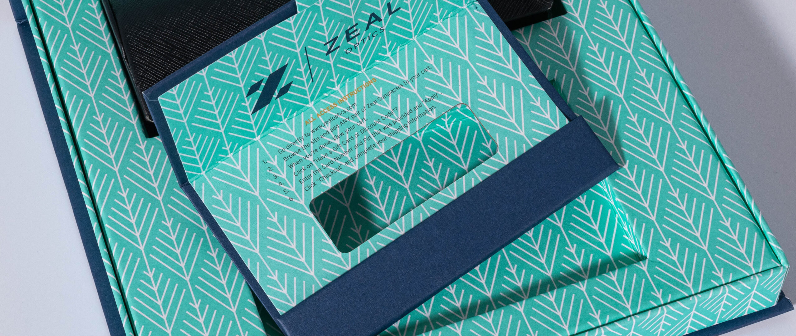 gift card holder, eco friendly recyclable, zeal optics