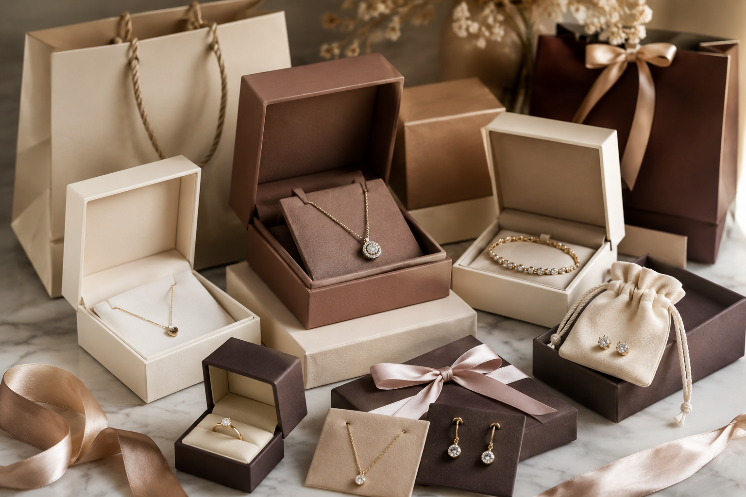 A guide to wholesale custom jewelry packaging for boxes, pouches, cards, and luxury details that help jewelry brands look polished and retail-ready.